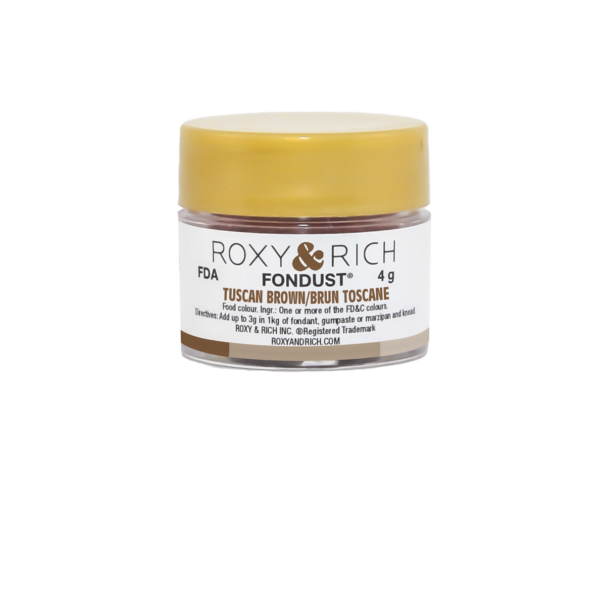 Colorant FONDUST Brun Toscane - Roxy & Rich - Colorant alimentaire hydrosoluble - - La Guilde Culinaire