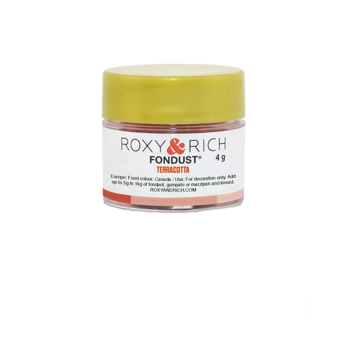 Colorant FONDUST Terracotta 4g - Roxy & Rich - Colorant alimentaire hydrosoluble - F4-049 - La Guilde Culinaire