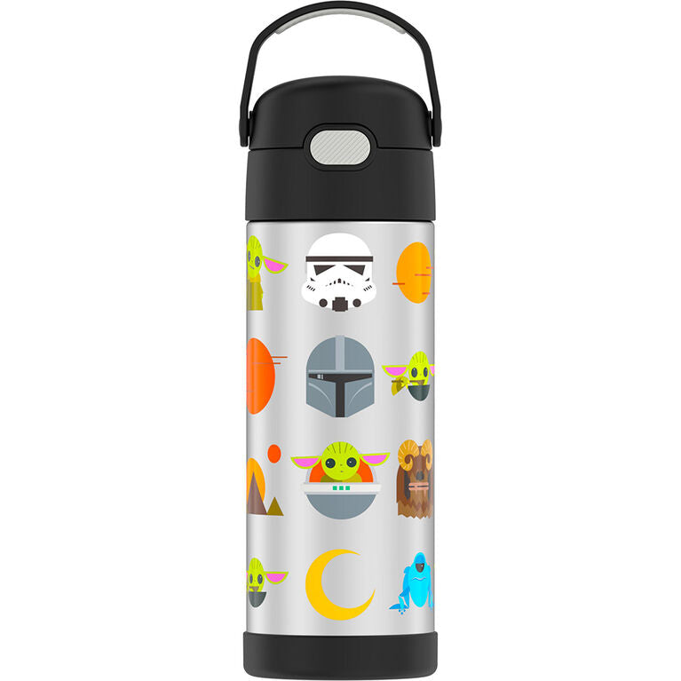 Bouteille d'eau FUNtainer avec poignée de sécurité 16oz (470 ml) - Le Mandalorien - Thermos - Bouteille d'eau - - La Guilde Culinaire