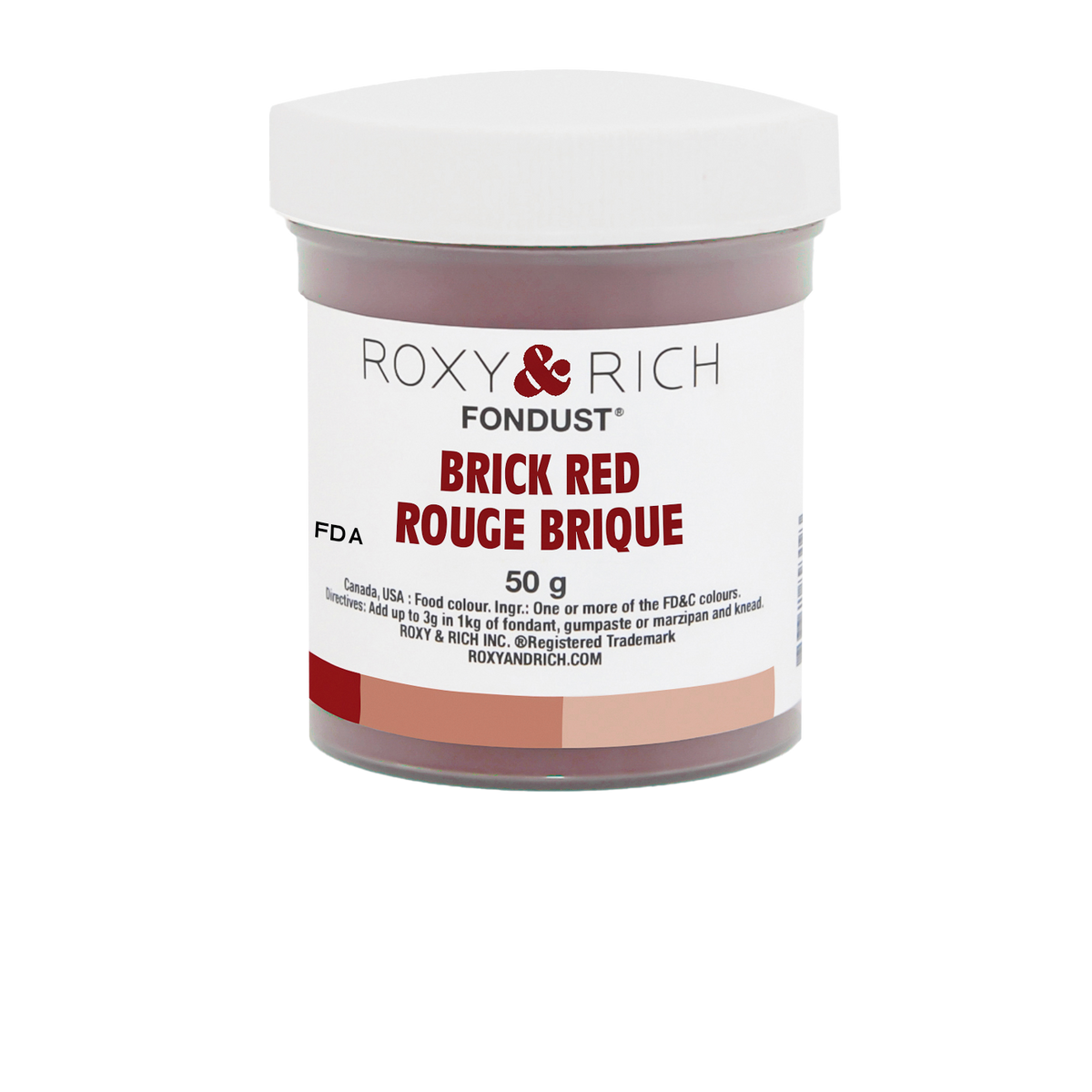 Colorant FONDUST Rouge Brique 50g - Roxy & Rich - Colorant alimentaire hydrosoluble - F60-013 - La Guilde Culinaire