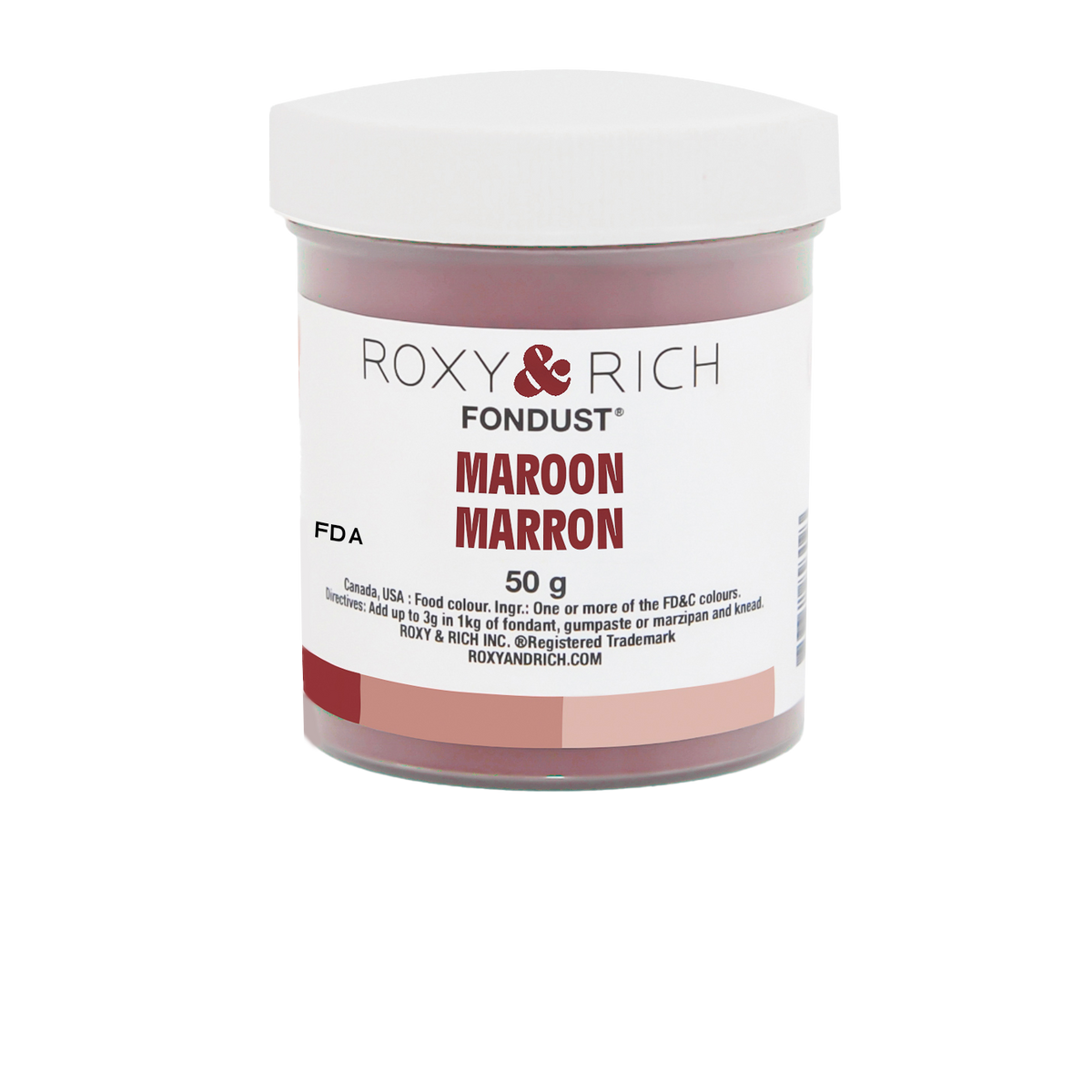 Colorant FONDUST Marron 50g - Roxy & Rich - Colorant alimentaire hydrosoluble - F60-015 - La Guilde Culinaire