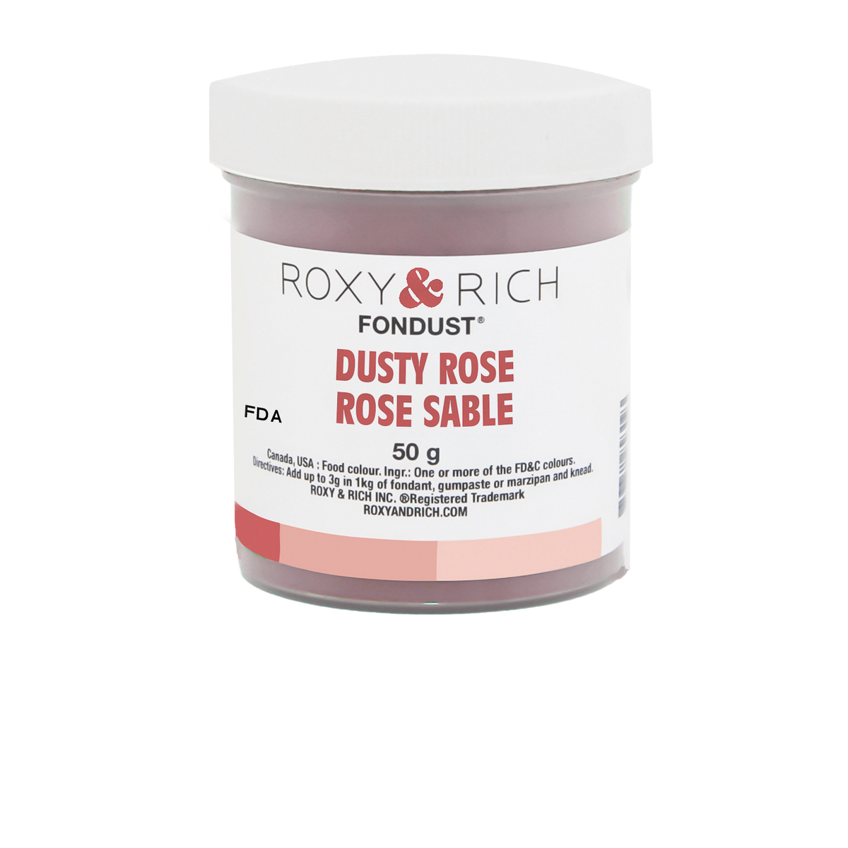 Colorant FONDUST Rose Sable 50g - Roxy & Rich - Colorant alimentaire hydrosoluble - F60-016 - La Guilde Culinaire