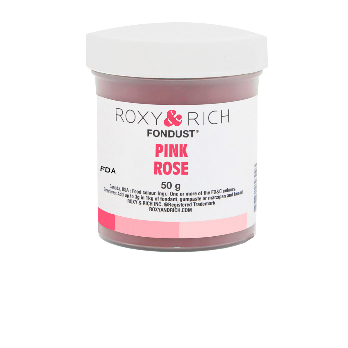Colorant FONDUST Rose 50g - Roxy & Rich - Colorant alimentaire hydrosoluble - F60-017 - La Guilde Culinaire