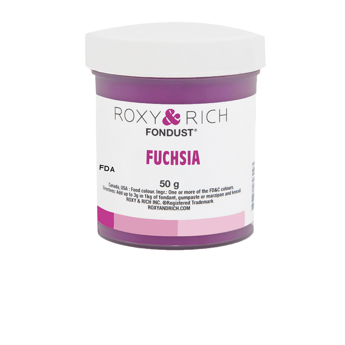 Colorant FONDUST Fushia 50g - Roxy & Rich - Colorant alimentaire hydrosoluble - F60-019 - La Guilde Culinaire