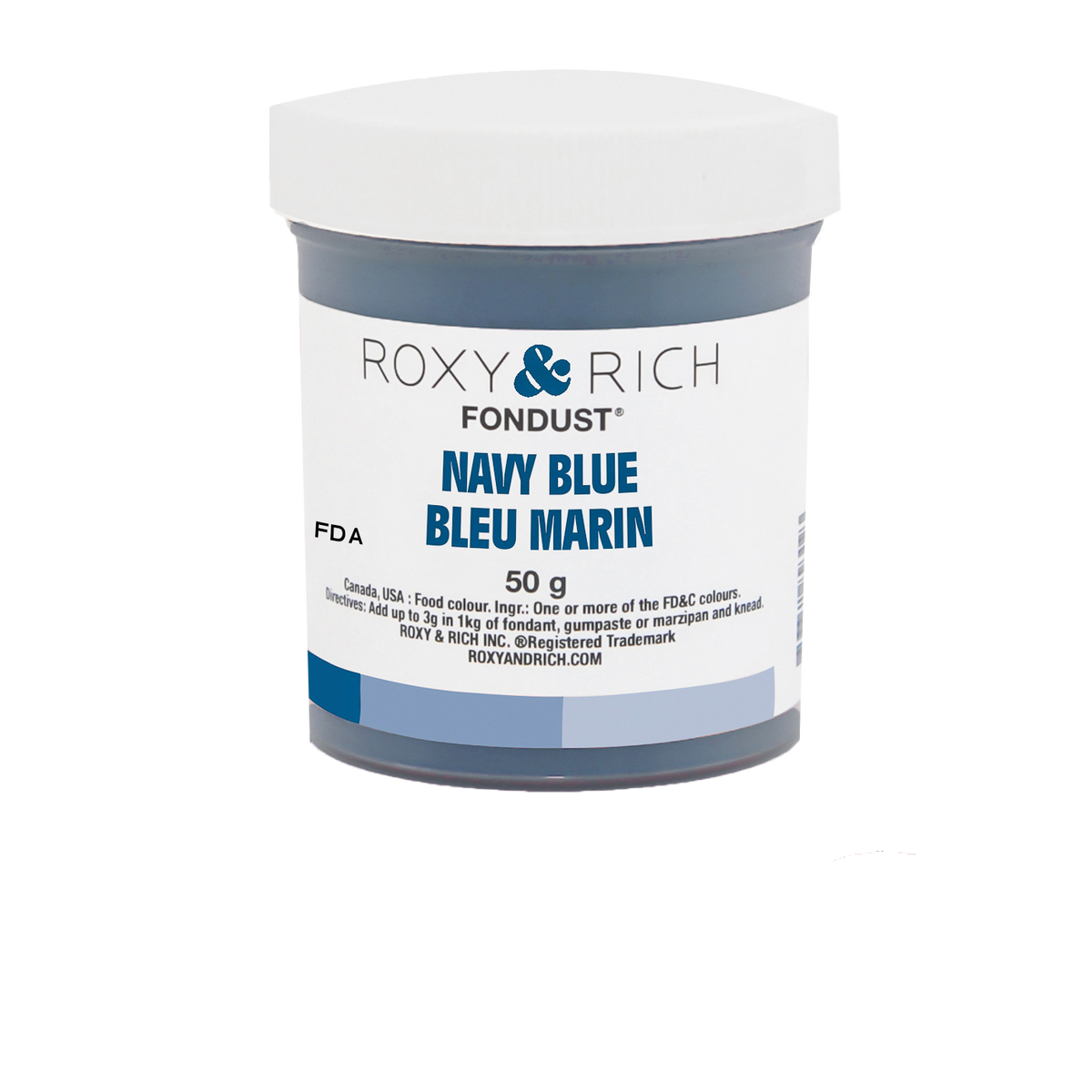 Colorant FONDUST Bleu Marin 50g - Roxy & Rich - Colorant alimentaire hydrosoluble - F60-025 - La Guilde Culinaire