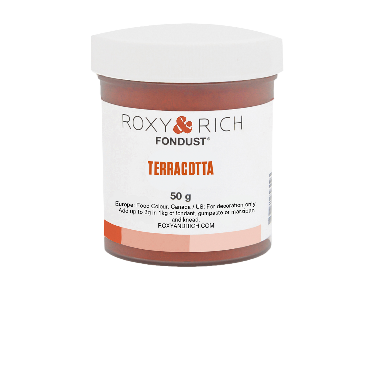 Colorant FONDUST Terracotta 50g - Roxy & Rich - Colorant alimentaire hydrosoluble - F60-049 - La Guilde Culinaire