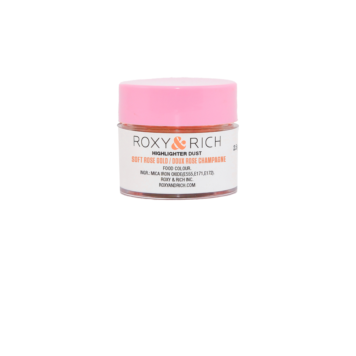Poudre Highlighter couleur Doux Rose Champagne 2.5g - Roxy & Rich - Poudre Highlighter - G2-010 - La Guilde Culinaire