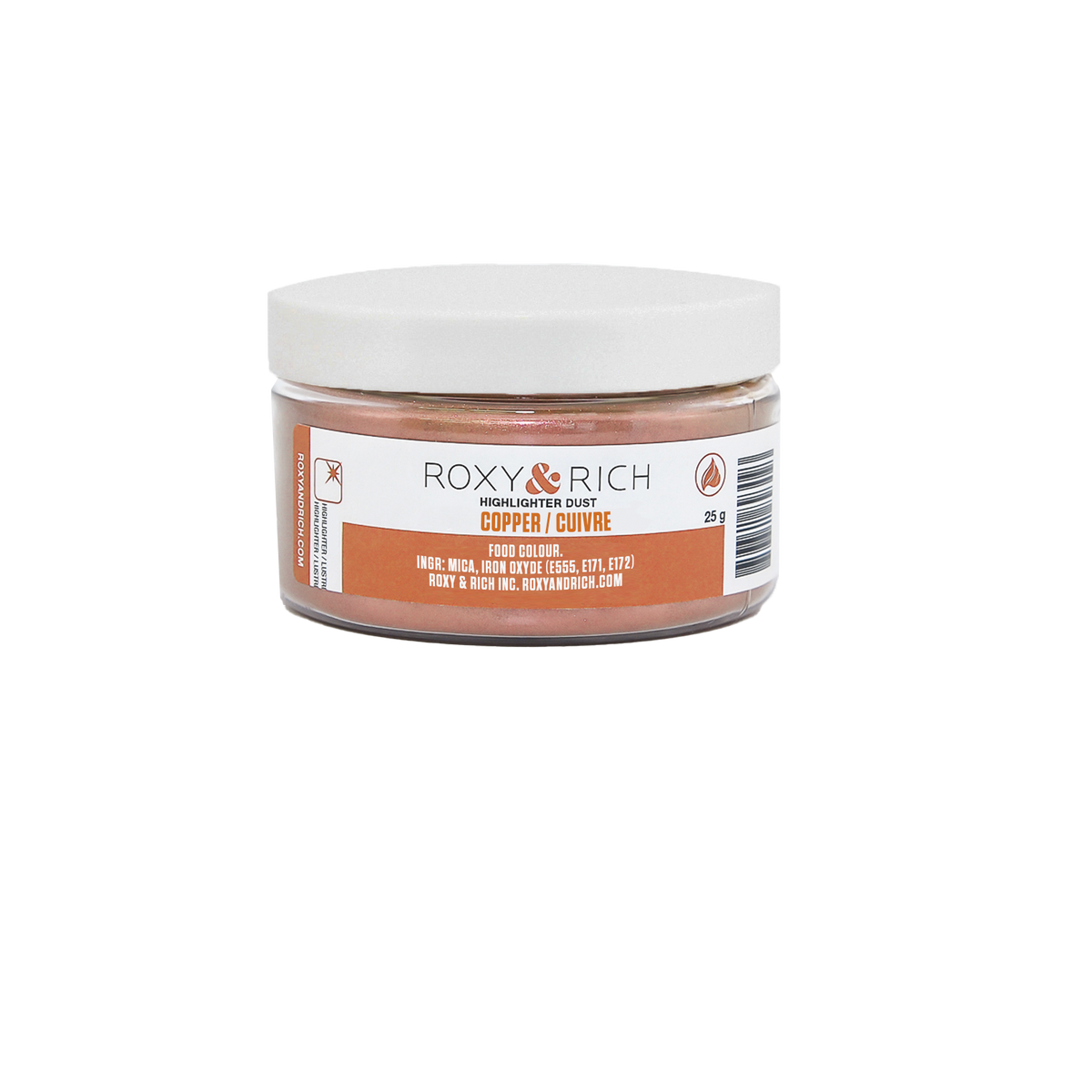 Poudre Highlighter couleur Cuivre 25g - Roxy & Rich - Poudre Highlighter - G25-005 - La Guilde Culinaire