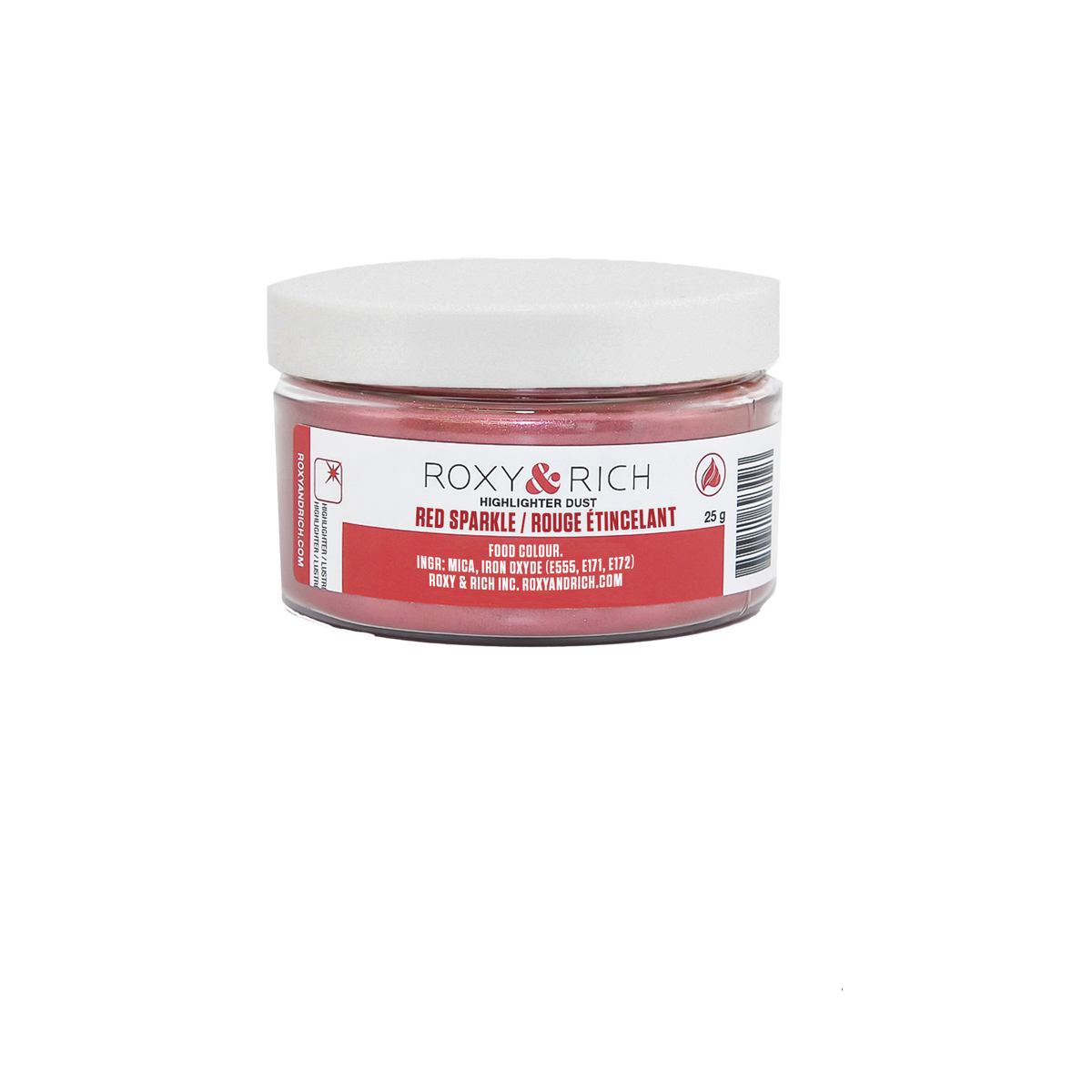 Poudre Highlighter couleur Rouge Étincelant 25g - Roxy & Rich - Poudre Highlighter - G25-008 - La Guilde Culinaire