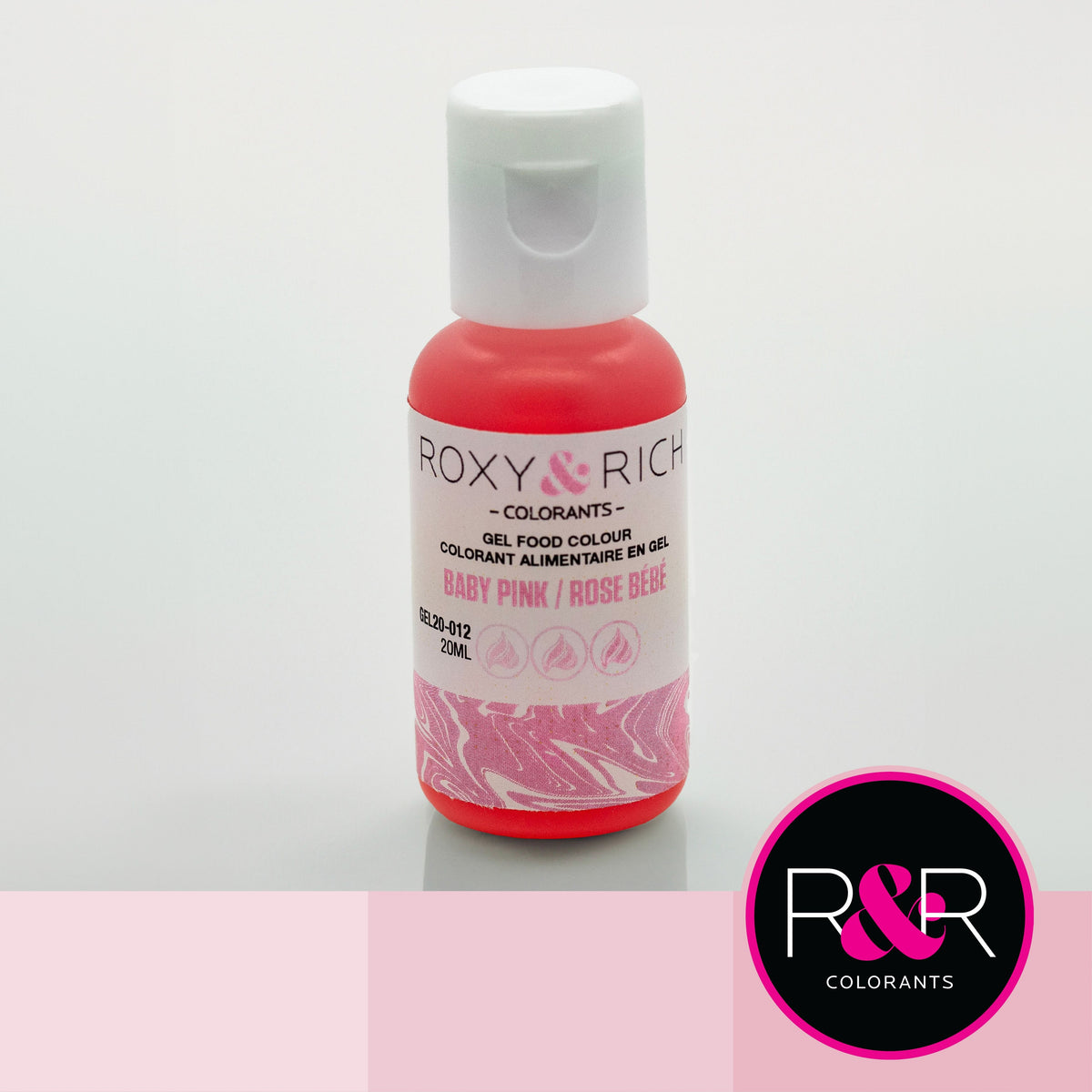 Gel colorant - Rose Pâle (20ml) - Roxy & Rich - Colorant alimentaire - - La Guilde Culinaire