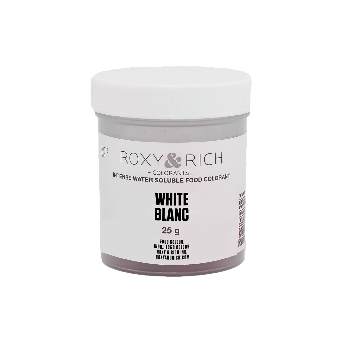 Colorant alimentaire hydrosoluble Blanc 50g - Roxy & Rich - Colorant alimentaire hydrosoluble - H25-000 - La Guilde Culinaire