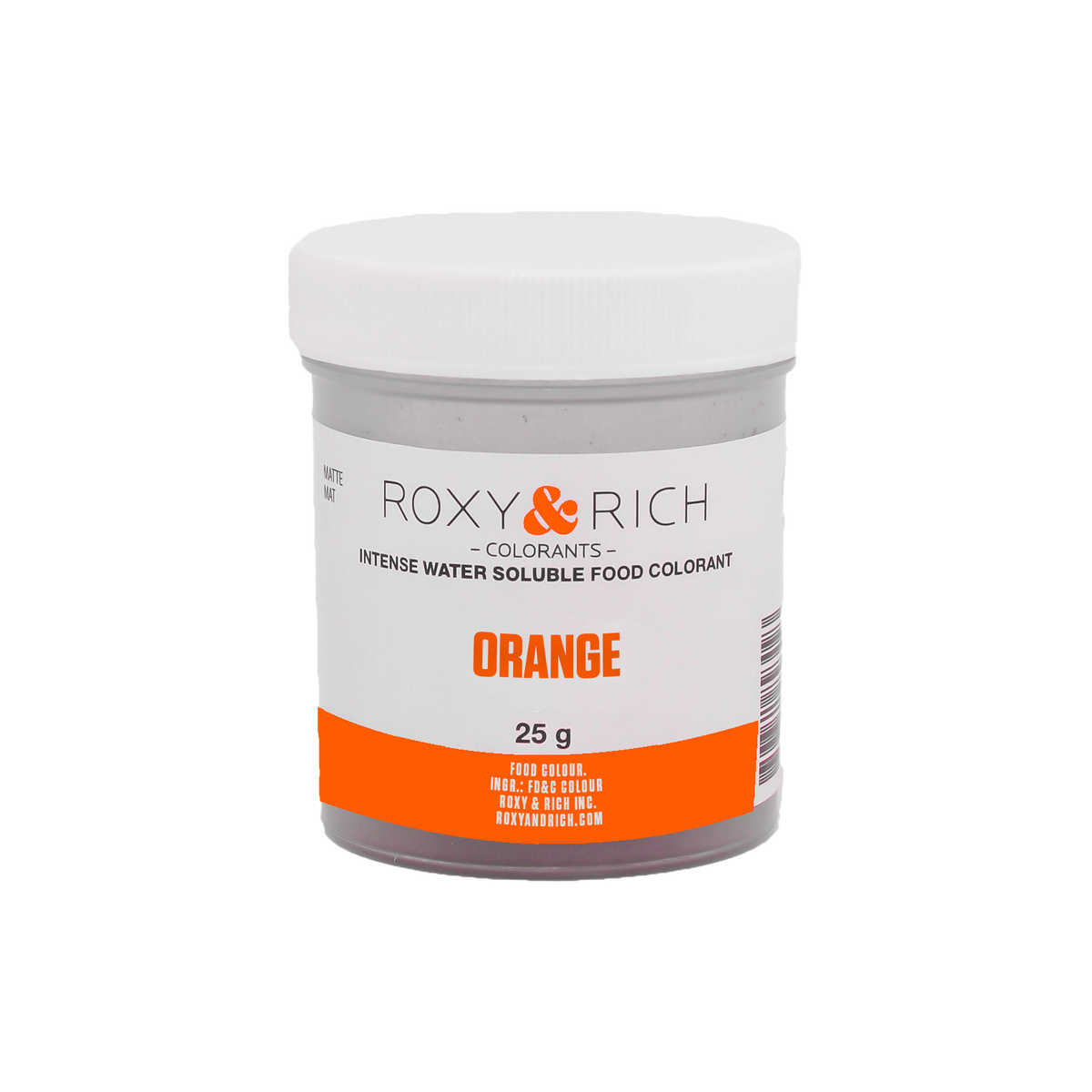 Colorant alimentaire hydrosoluble Orange 25g - Roxy & Rich - Colorant alimentaire hydrosoluble - H25-002 - La Guilde Culinaire