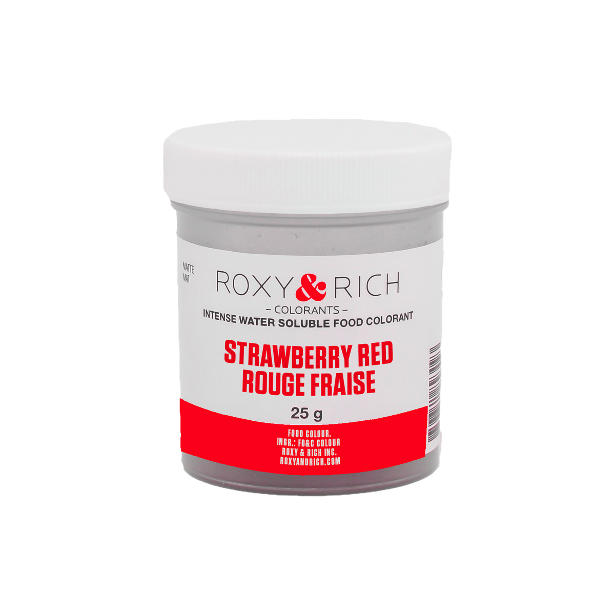 Colorant alimentaire hydrosoluble Rouge Fraise 25 g - Roxy & Rich - Colorant alimentaire hydrosoluble - H25-003 - La Guilde Culinaire
