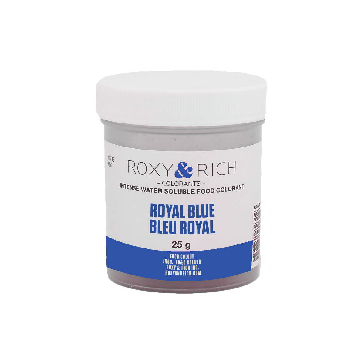 Colorant alimentaire hydrosoluble Bleu Royal 25g - Roxy & Rich - Colorant alimentaire hydrosoluble - H25-005 - La Guilde Culinaire