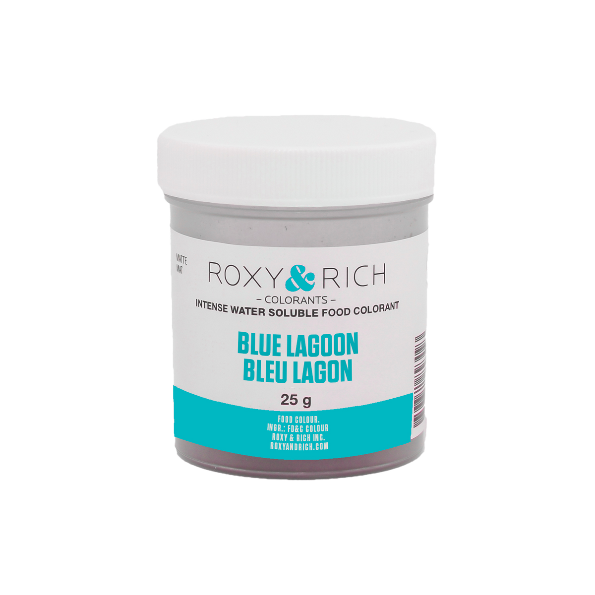 Colorant alimentaire hydrosoluble Bleu Lagon 25g - Roxy & Rich - Colorant alimentaire hydrosoluble - H25-008 - La Guilde Culinaire