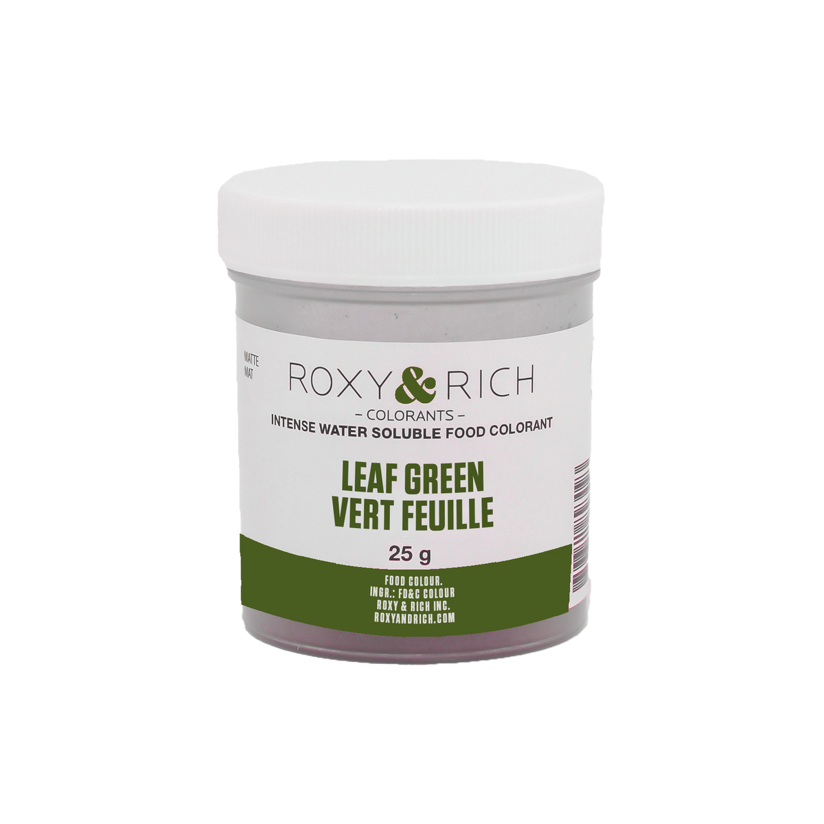 Colorant alimentaire hydrosoluble Vert Feuille 25g - Roxy & Rich - Colorant alimentaire hydrosoluble - H25-012 - La Guilde Culinaire