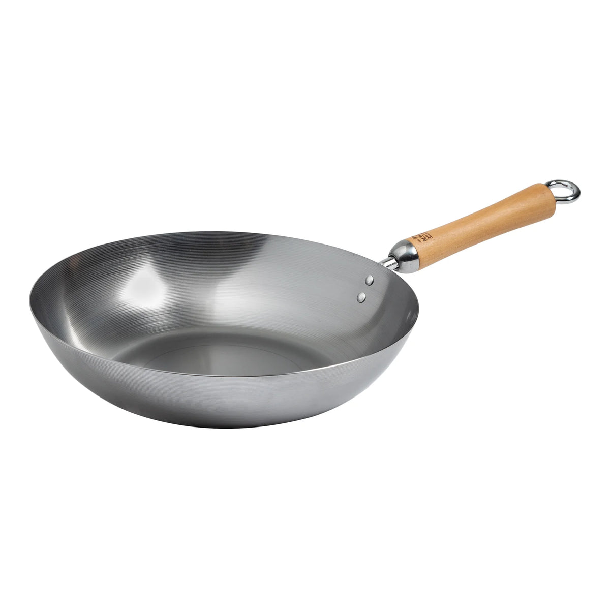 Poêle à frire en acier carbone de 12" de la série Classic avec poignées en bouleau - Joyce Chen - Poêle à frire - - La Guilde Culinaire