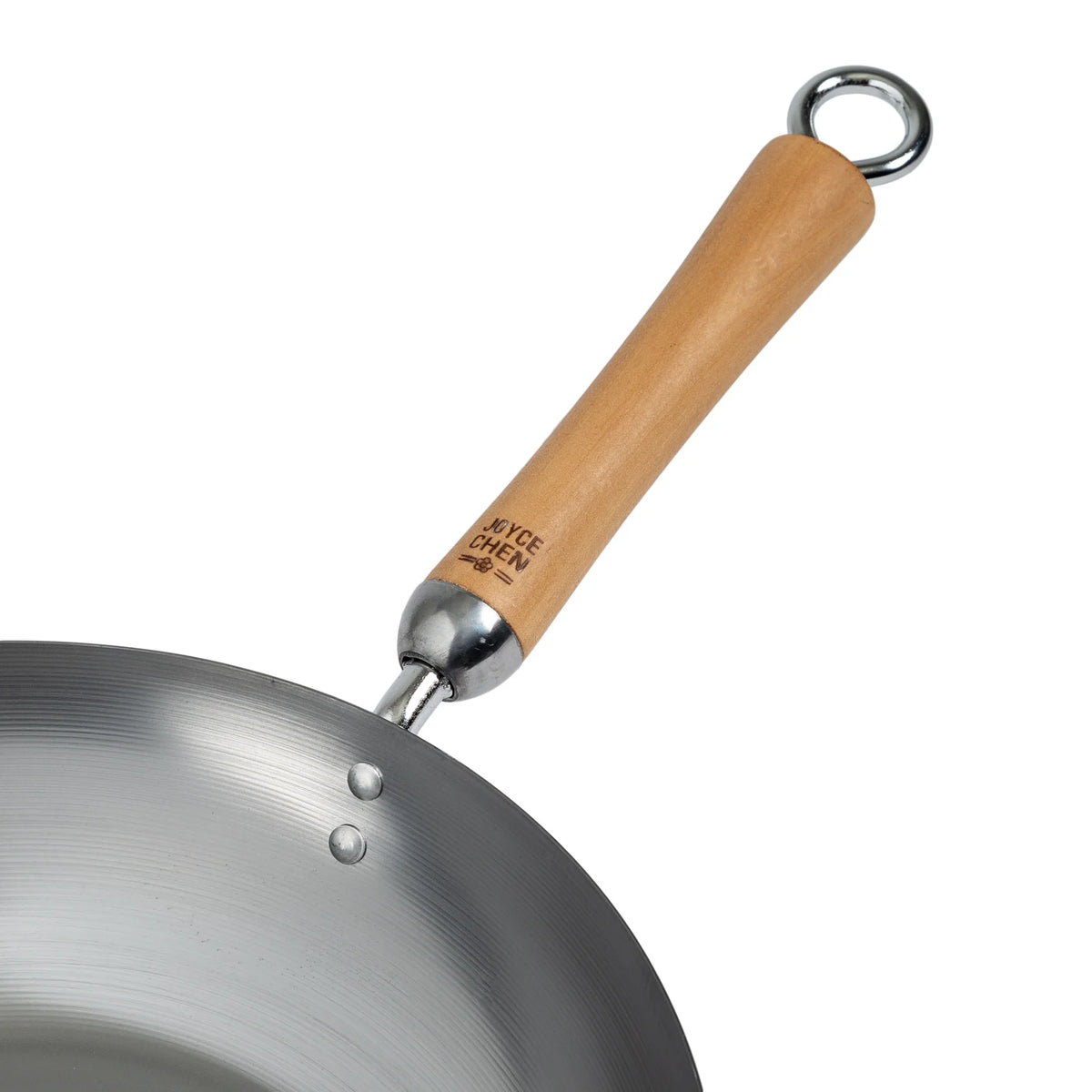 Poêle à frire en acier carbone de 12" de la série Classic avec poignées en bouleau - Joyce Chen - Poêle à frire - - La Guilde Culinaire