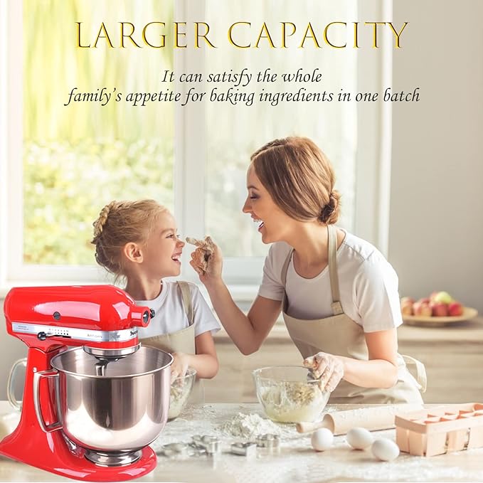 Bol en acier inoxydable poli de 5 pintes avec poignée pour KitchenAid - Kitchenaid - Bol batteur sur socle - - La Guilde Culinaire