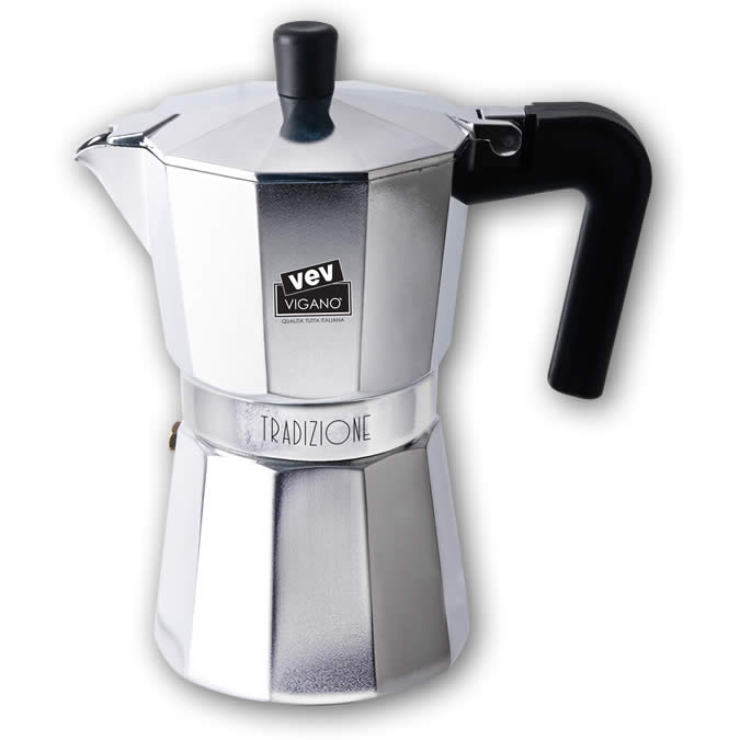 Cafetière expresso Moka Tradizioni 3 tasses - Vev Vigano - Cafetière italienne - 30V/KP300 - La Guilde Culinaire