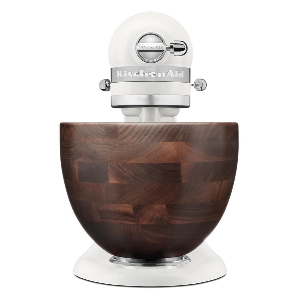Batteur sur socle à tête inclinable de la série Artisan KitchenAid de 5 pintes avec bol en bois de noyer - Kitchenaid - Batteur sur socle - - La Guilde Culinaire
