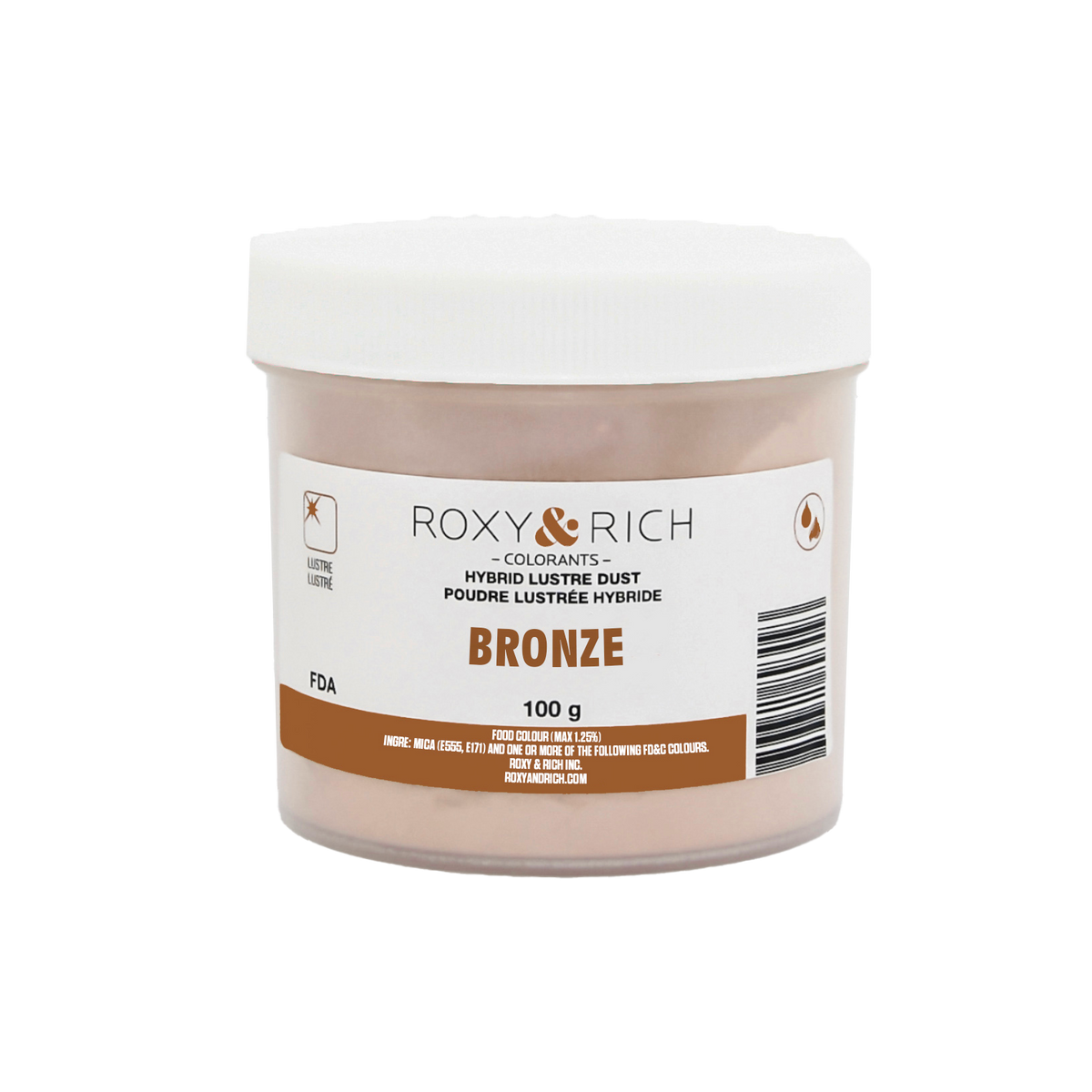 Poudre lustrée hybride Bronze 100g - Roxy & Rich - Poudre lustrée - L100-010 - La Guilde Culinaire