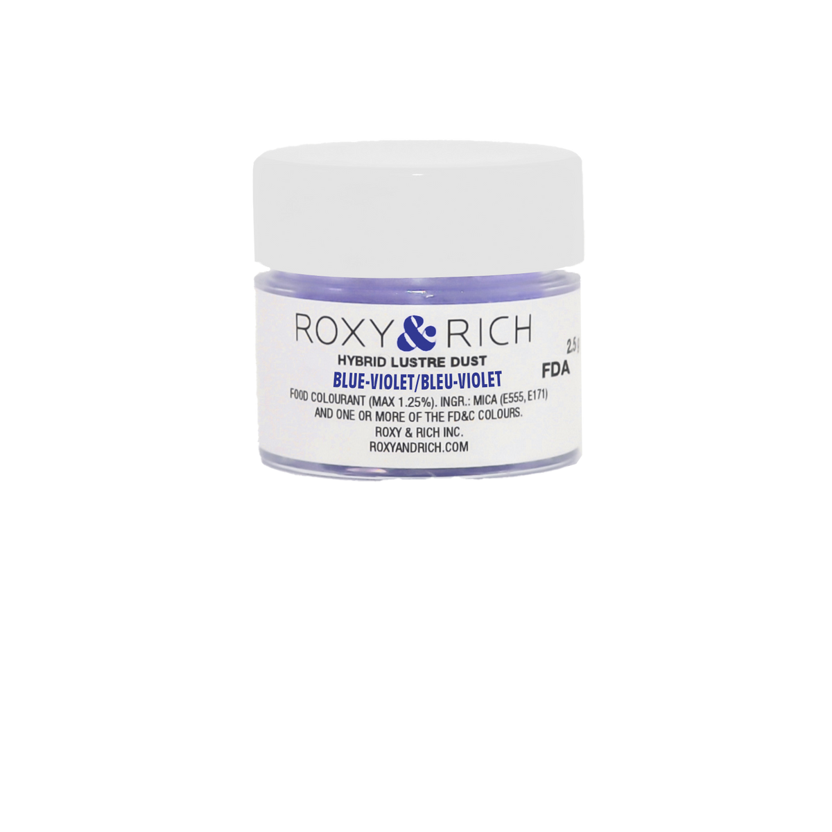 Poudre lustrée hybride Bleu Violet 2.5g - Roxy & Rich - Poudre lustrée - L2-004 - La Guilde Culinaire