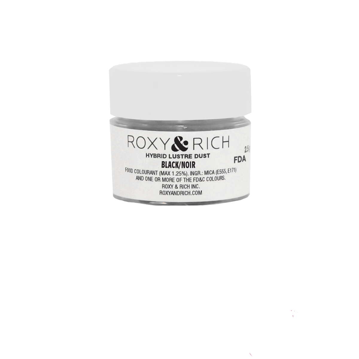 Poudre lustrée hybride Noir 2.5g - Roxy & Rich - Poudre lustrée - L2-014 - La Guilde Culinaire