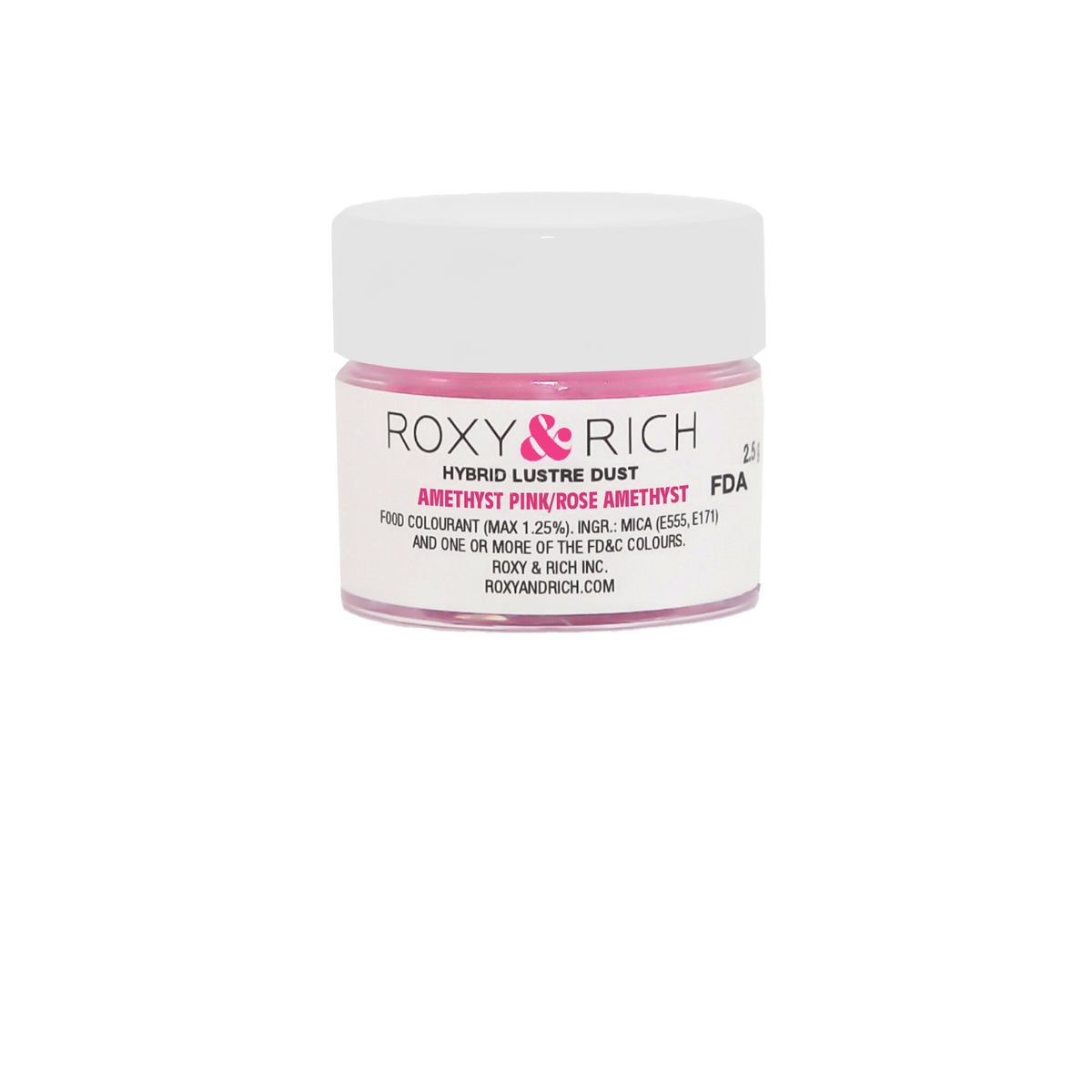 Poudre lustrée hybride Rose Améthyste 2.5g - Roxy & Rich - Poudre lustrée - L2-021 - La Guilde Culinaire