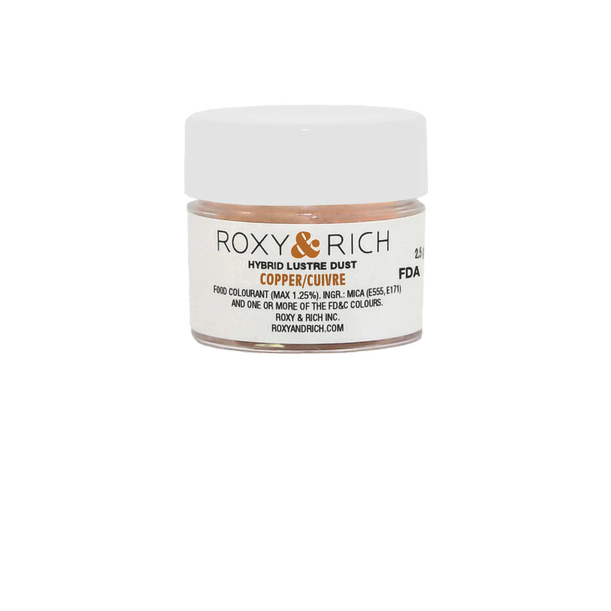 Poudre lustrée hybride Cuivre 2.5g - Roxy & Rich - Poudre lustrée - L2-052 - La Guilde Culinaire