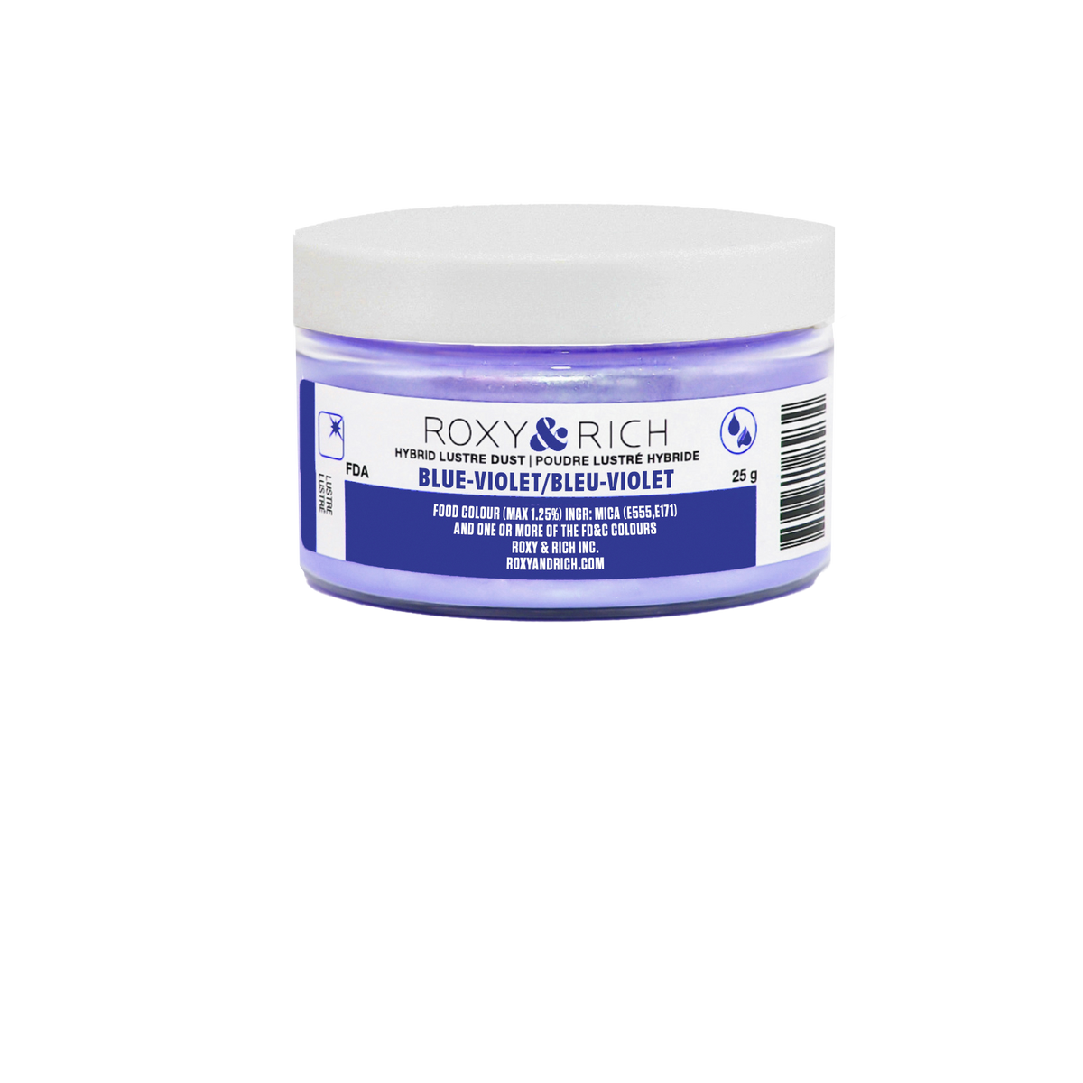 Poudre lustrée hybride Bleu Violet 25g - Roxy & Rich - Poudre lustrée - L25-004 - La Guilde Culinaire