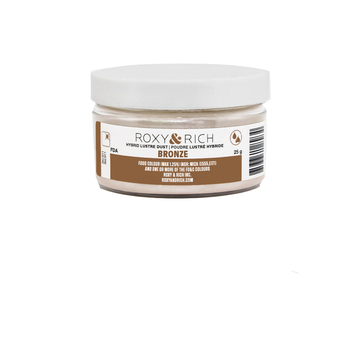 Poudre lustrée hybride Bronze 25g - Roxy & Rich - Poudre lustrée - L25-010 - La Guilde Culinaire