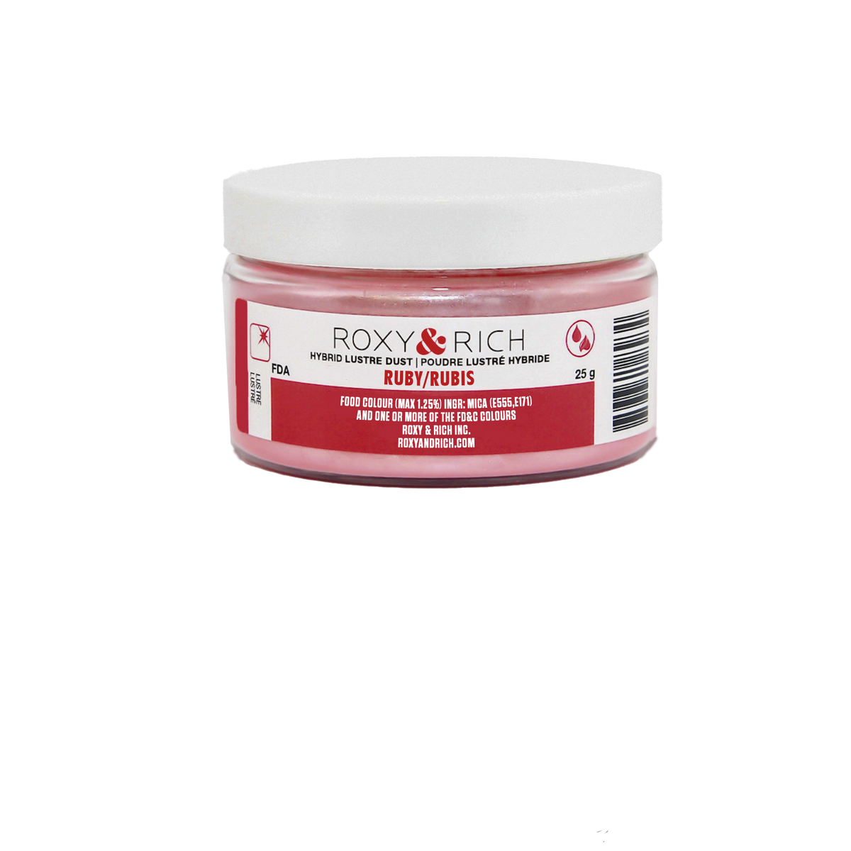 Poudre lustrée hybride Rubis 25g - Roxy & Rich - Poudre lustrée - L25-032 - La Guilde Culinaire