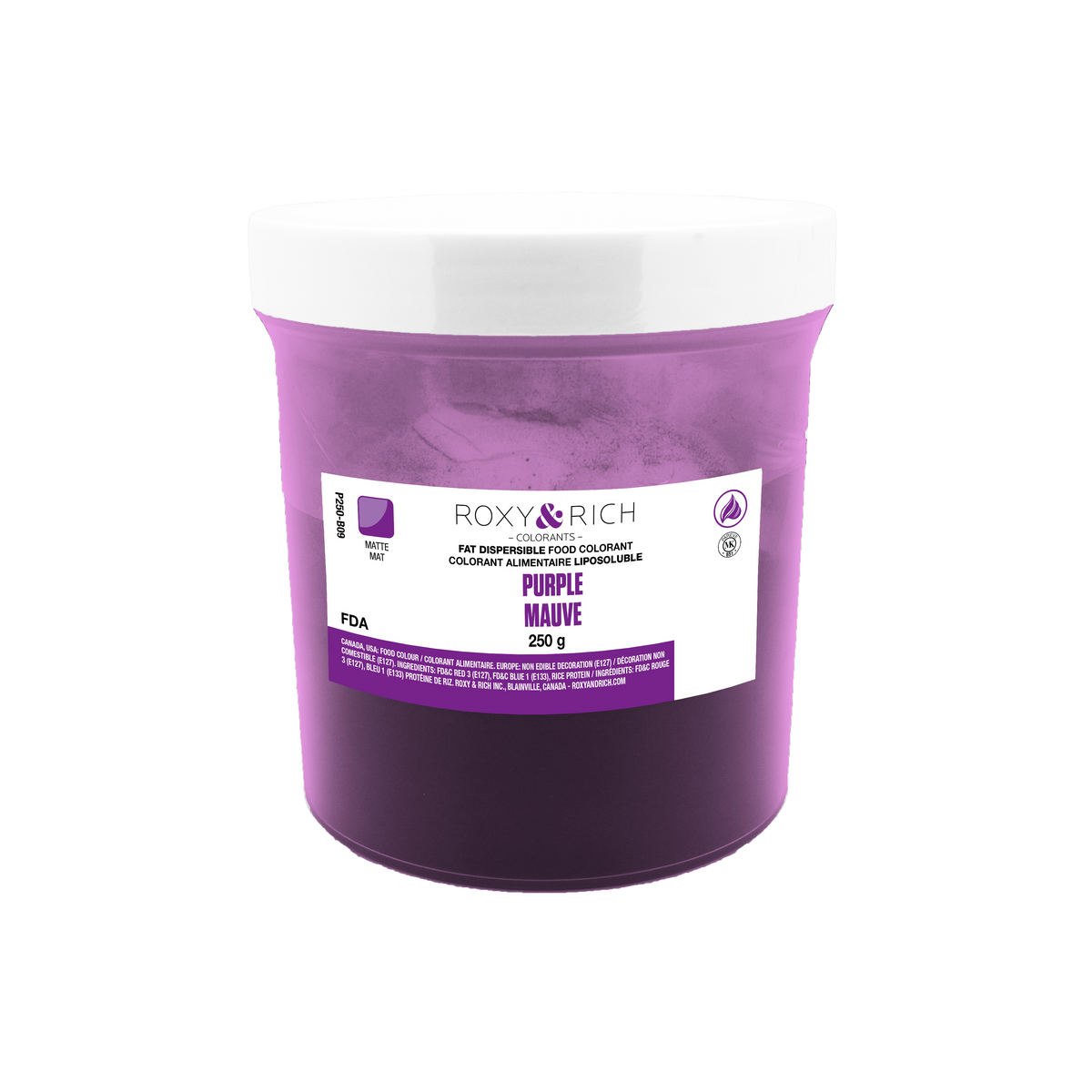 Colorant Alimentaire Liposoluble Mauve 250g - Roxy & Rich - Colorant alimentaire liposoluble - P250-B09 - La Guilde Culinaire