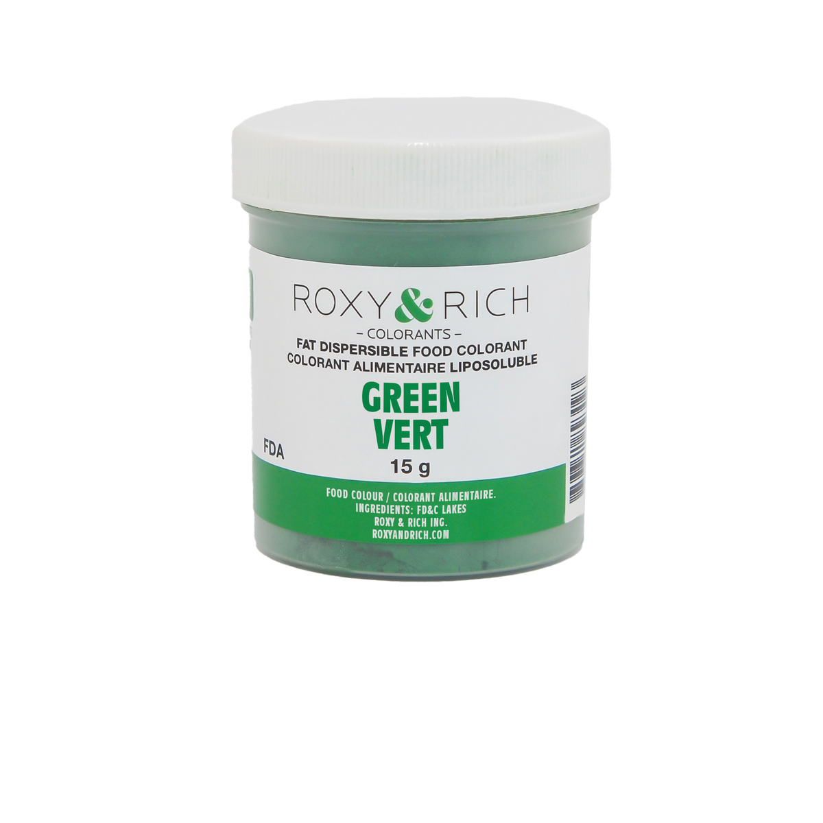 Colorant Alimentaire Liposoluble Vert 15g - Roxy & Rich - Colorant alimentaire liposoluble - P15-B07 - La Guilde Culinaire