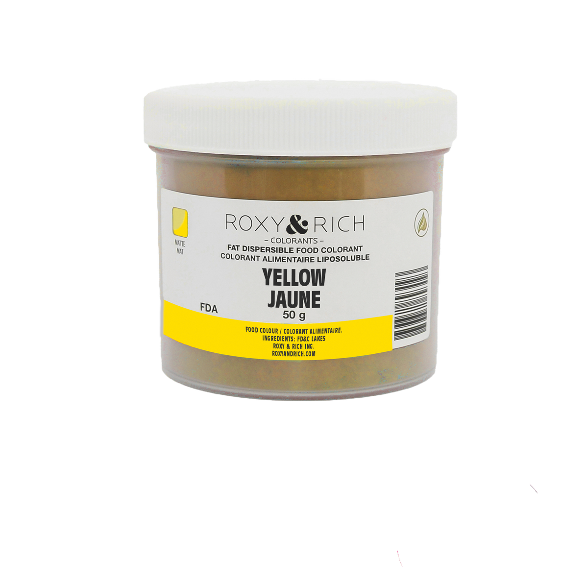 Colorant Alimentaire Liposoluble Jaune 50g - Roxy & Rich - Colorant alimentaire liposoluble - P50-B01 - La Guilde Culinaire