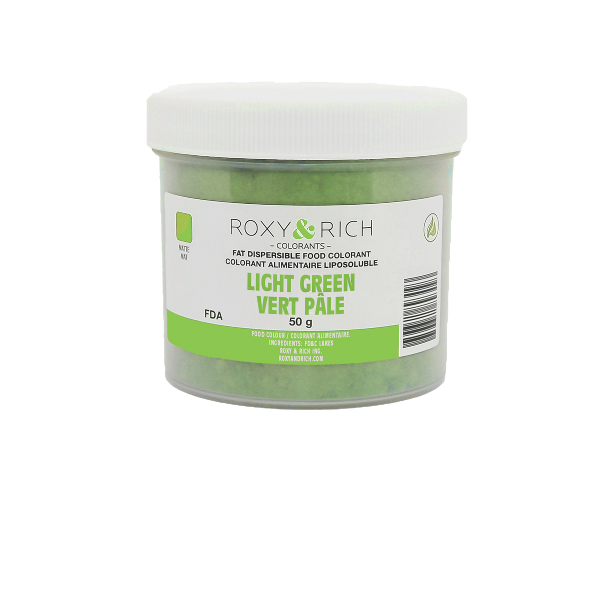 Colorant Alimentaire Liposoluble Vert Pâle 50g - Roxy & Rich - Colorant alimentaire liposoluble - P50-B08 - La Guilde Culinaire