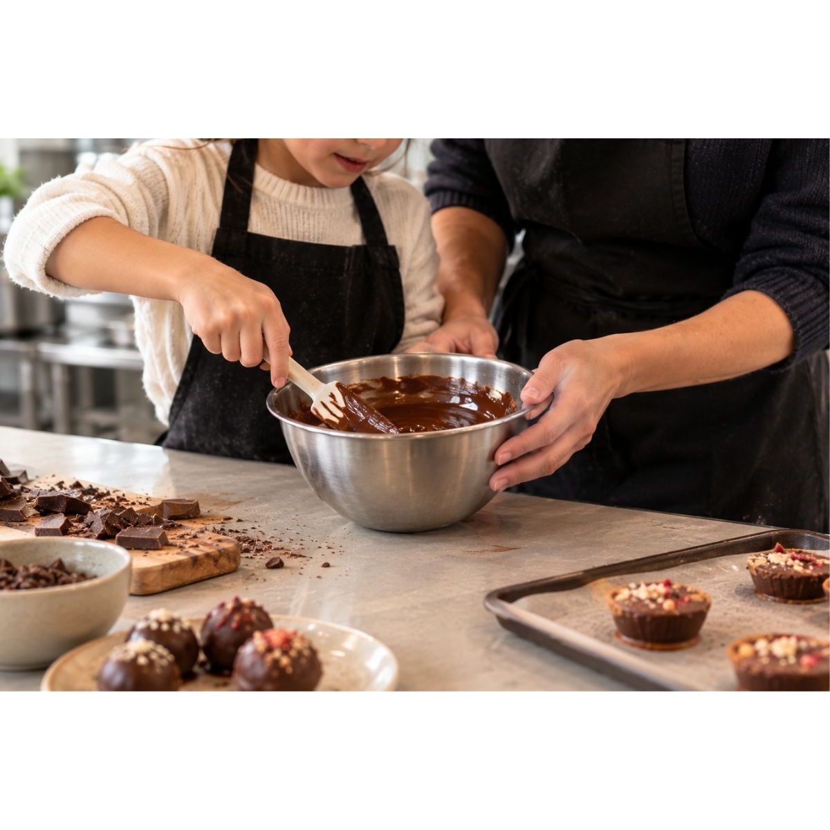 PARENT-ENFANT : EXPLOSION DE CHOCOLAT - La Guilde Culinaire - Cours - Cours de cuisine - - La Guilde Culinaire