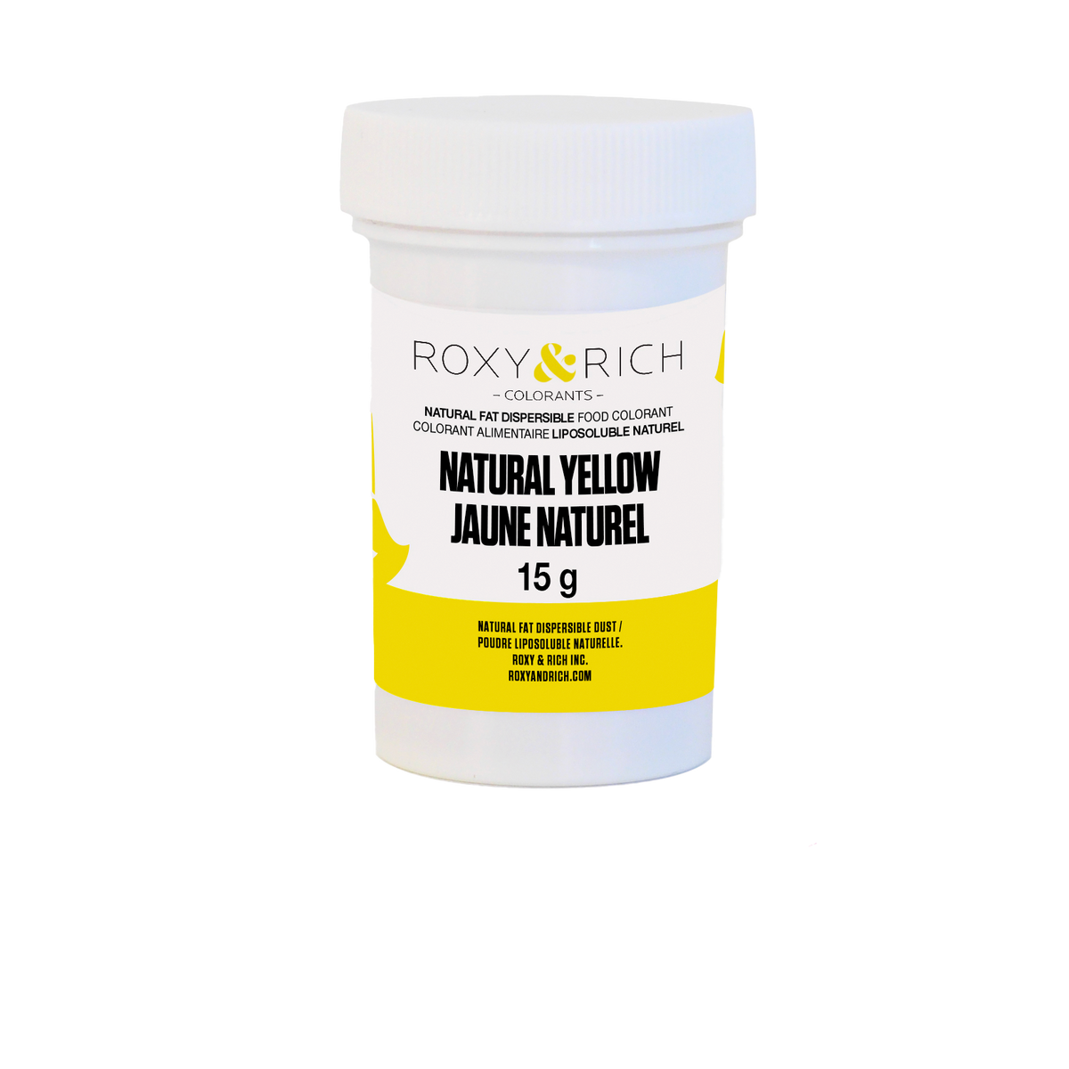 Colorant Alimentaire Liposoluble Naturel Jaune 15g - Roxy & Rich - Colorant alimentaire liposoluble naturel - PN15-001 - La Guilde Culinaire