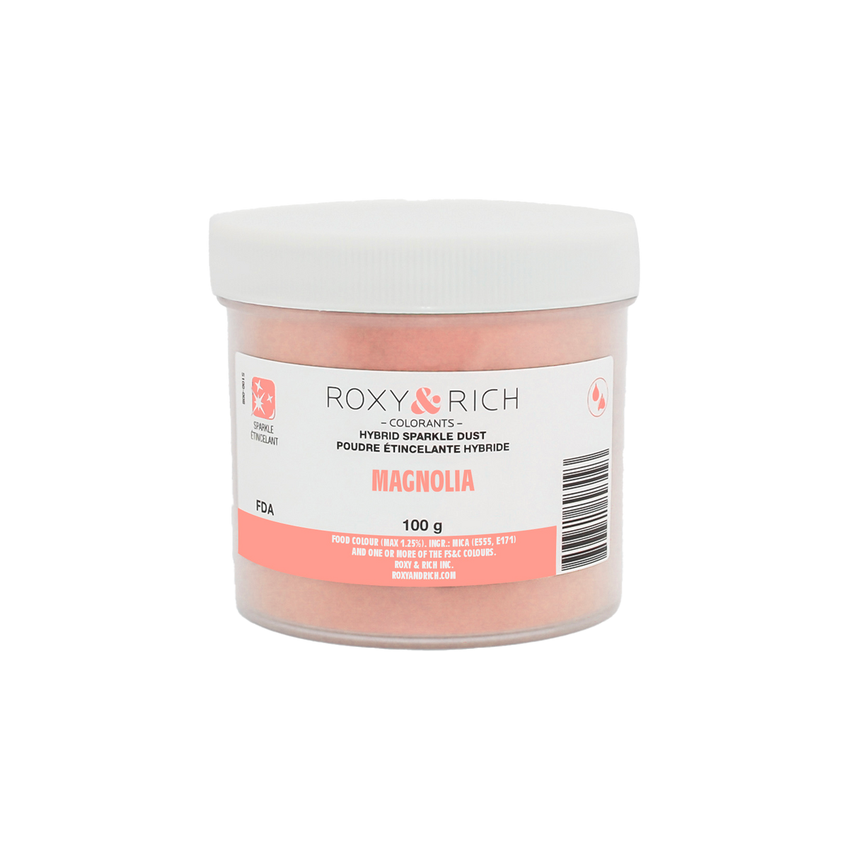 Poudre étincelante hybride Magnolia 100g - Roxy & Rich - Poudre étincelante - S100-022 - La Guilde Culinaire