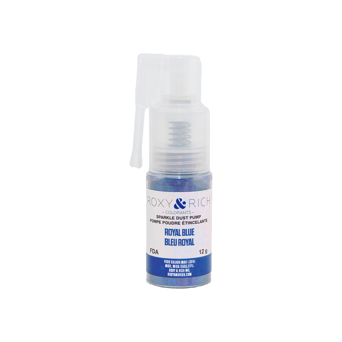 Pompes pour poudres étincelantes Bleu Royal 12g - Roxy & Rich - Poudre étincelante - S12-005P - La Guilde Culinaire