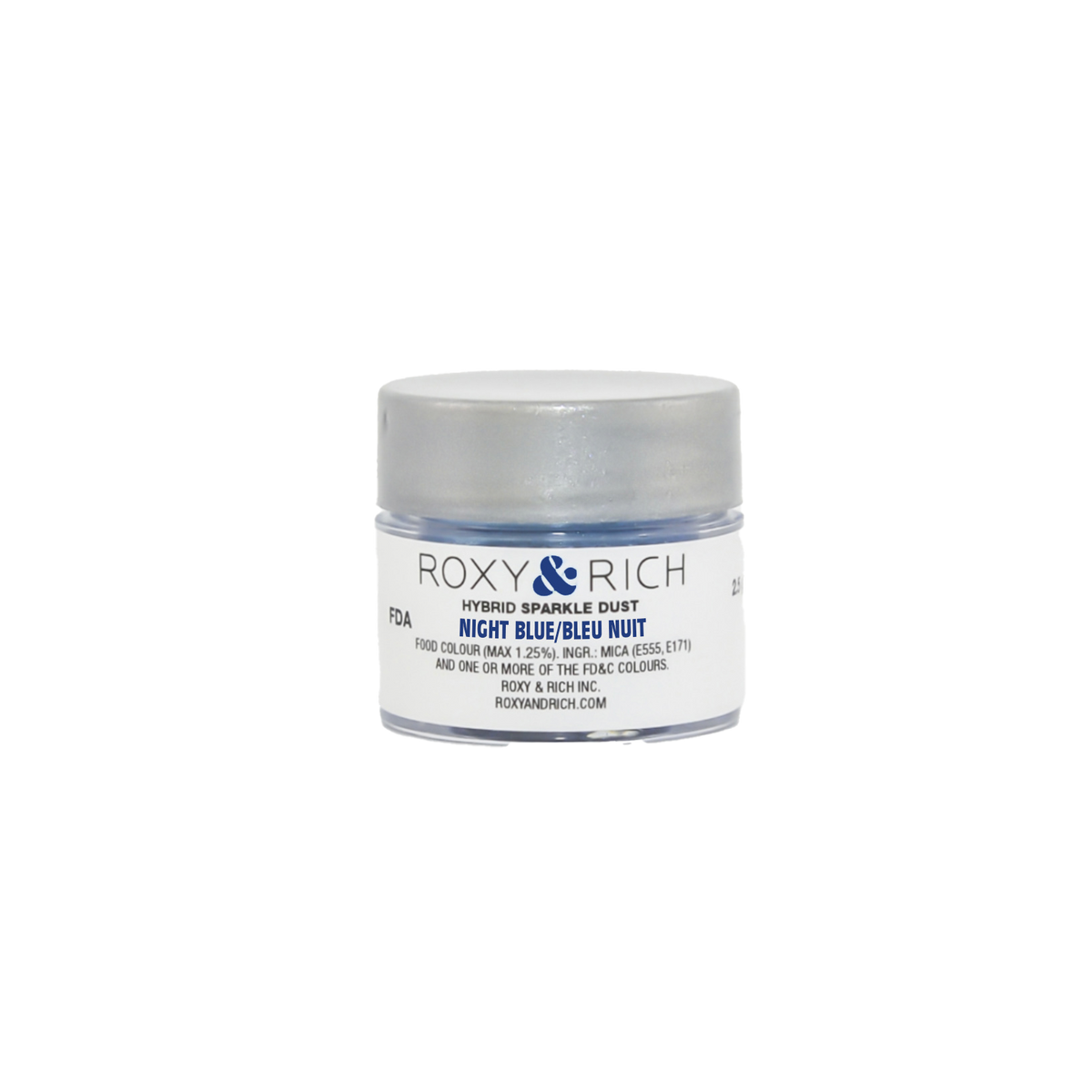 Poudre étincelante hybride Bleu Nuit 2.5g - Roxy & Rich - Poudre étincelante - S2-006 - La Guilde Culinaire