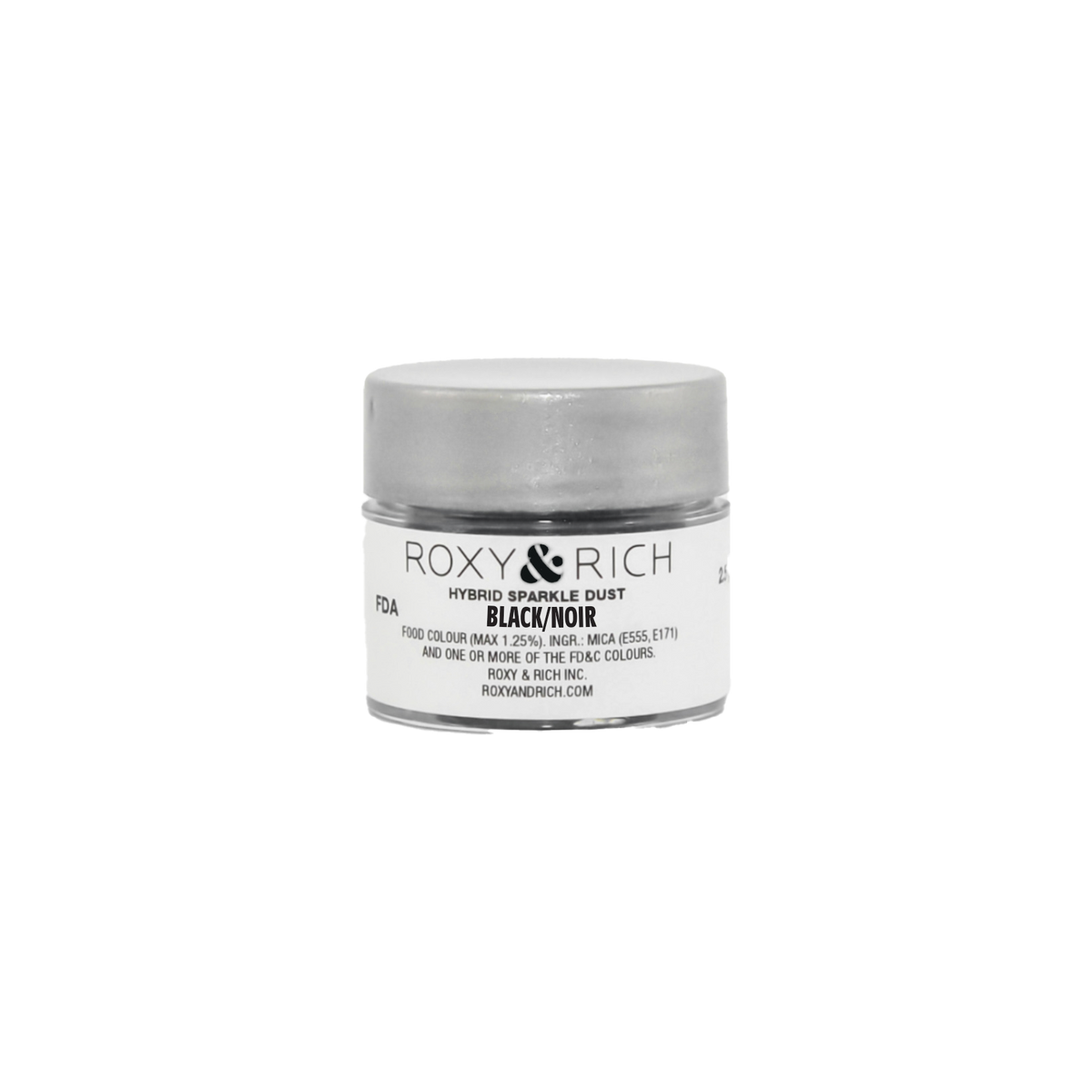 Poudre étincelante hybride Noir 2.5g - Roxy & Rich - Poudre étincelante - S2-014 - La Guilde Culinaire