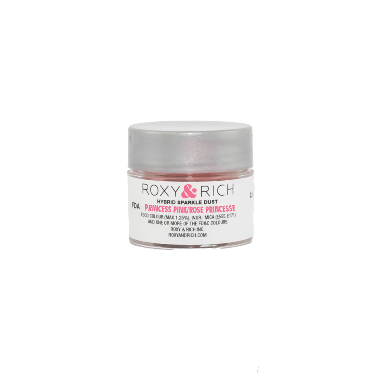 Poudre étincelante hybride Rose Princesse 2.5g - Roxy & Rich - Poudre étincelante - S2-020 - La Guilde Culinaire