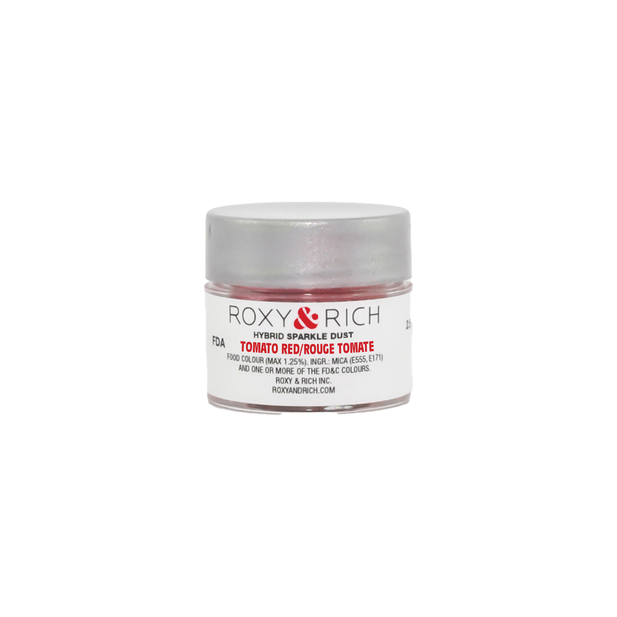 Poudre étincelante hybride Rouge Tomate 2.5g - Roxy & Rich - Poudre étincelante - S2-026 - La Guilde Culinaire