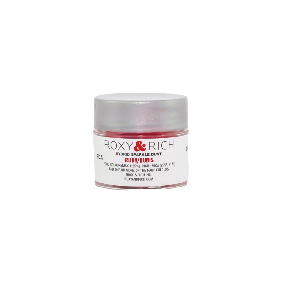 Poudre étincelante hybride Rubis 2.5g - Roxy & Rich - Poudre étincelante - S2-032 - La Guilde Culinaire