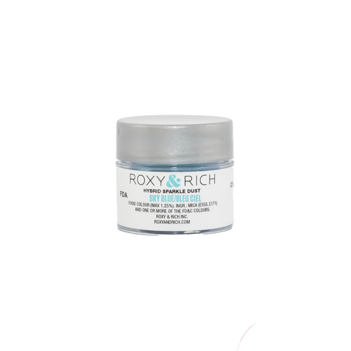 Poudre étincelante hybride Bleu Ciel 2.5g - Roxy & Rich - Poudre étincelante - S2-041 - La Guilde Culinaire