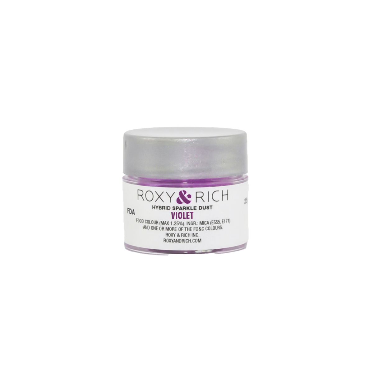 Poudre étincelante hybride Violet 2.5g - Roxy & Rich - Poudre étincelante - S2-042 - La Guilde Culinaire