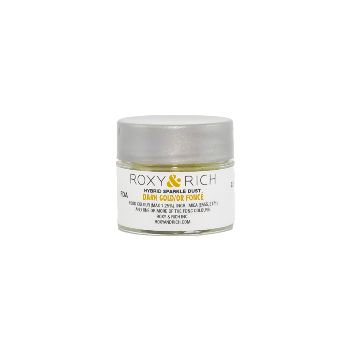 Poudre étincelante hybride Or Foncé 2.5g - Roxy & Rich - Poudre étincelante - S2-046 - La Guilde Culinaire