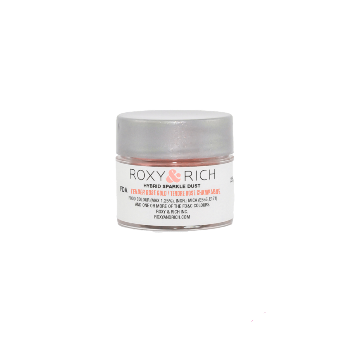 Poudre étincelante hybride Tendre Rose Champagne 2.5g - Roxy & Rich - Poudre étincelante - S2-053 - La Guilde Culinaire
